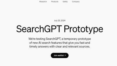 OpenAI挑战Google　测试搜寻引擎SearchGPT